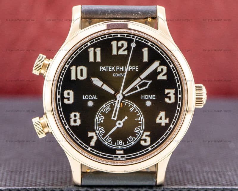 Patek Philippe Calatrava 5524R Pilot Travel Time 18k Rose Gold 