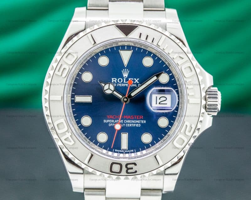 Rolex Yacht Master SS Blue Dial / Platinum Bezel 