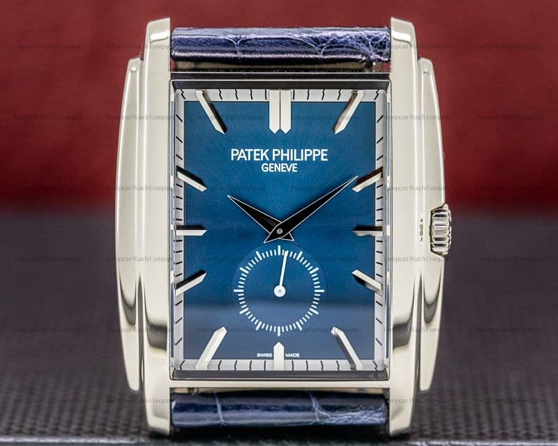 Patek Philippe Gondolo 5124G 18K White Gold Blue Dial Manual Wind 