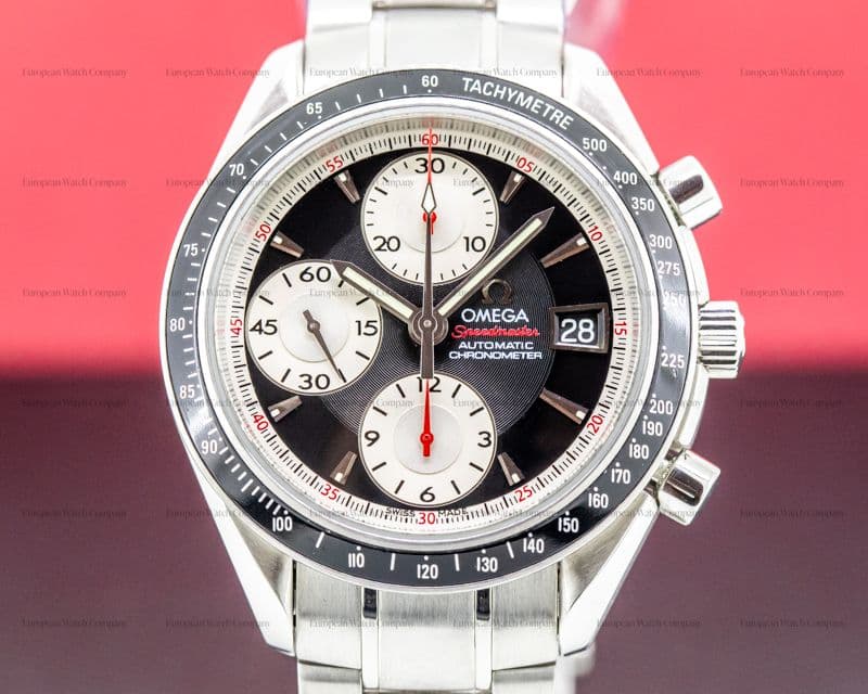 Omega Speedmaster Chronograph Black Dial SS Bracelet