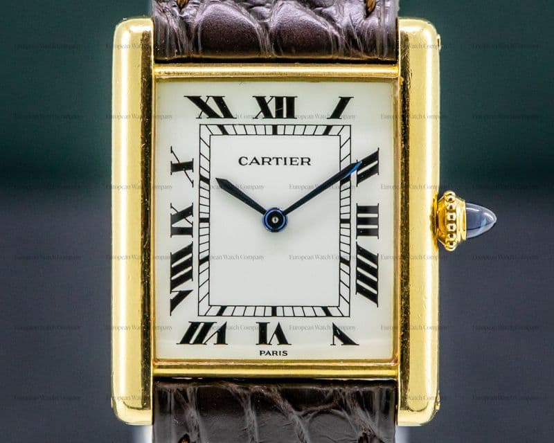 Cartier Tank Louis Manual Wind 18K Yellow Gold Circa 1974