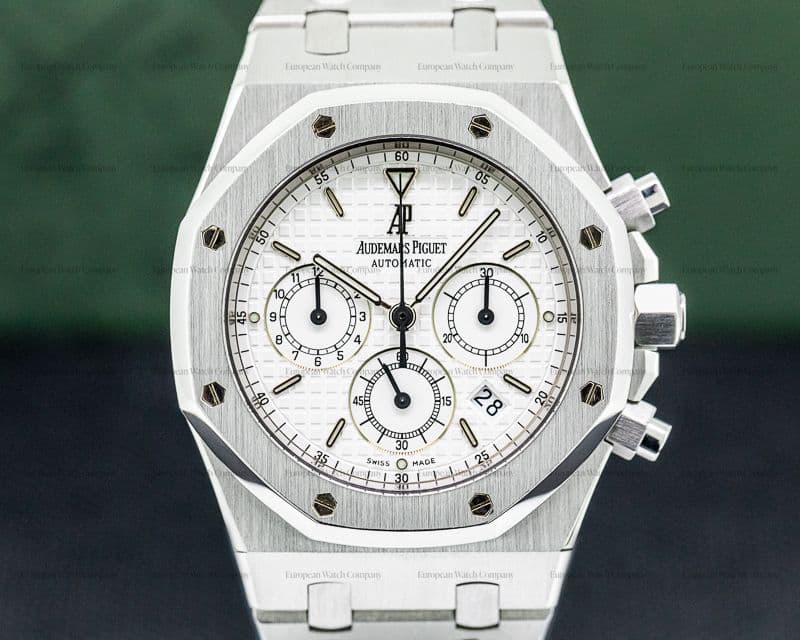 Audemars Piguet Royal Oak 25860ST Chronograph White Dial SS FULL SET