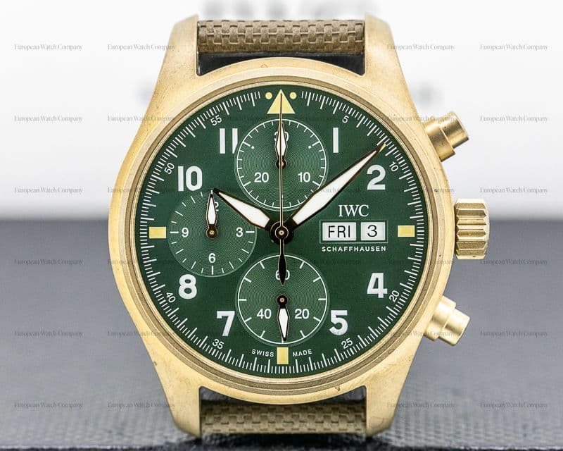 IWC Pilot's Watch Chronograph Spitfire Automatic Bronze Green Dial 
 