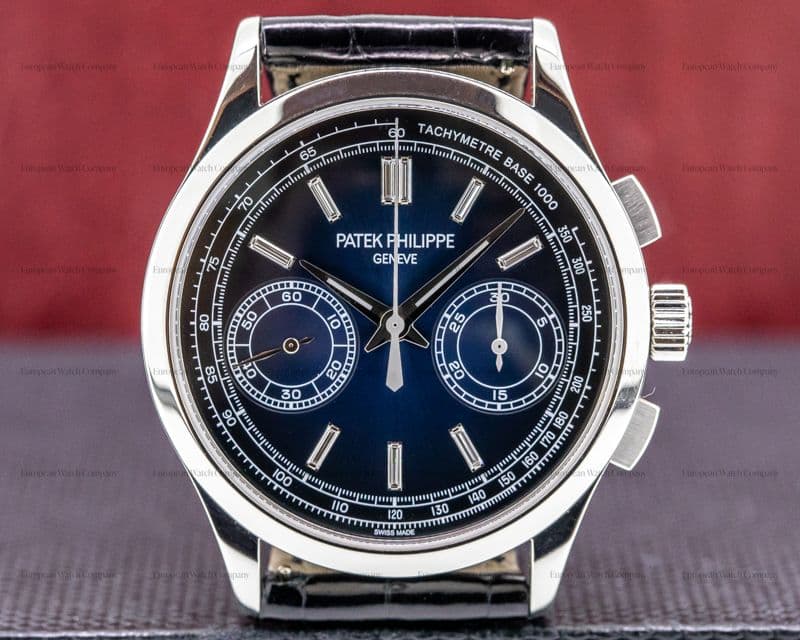 Patek Philippe Chronograph Platinum 5170P Blue Diamond Dial FULL SET  