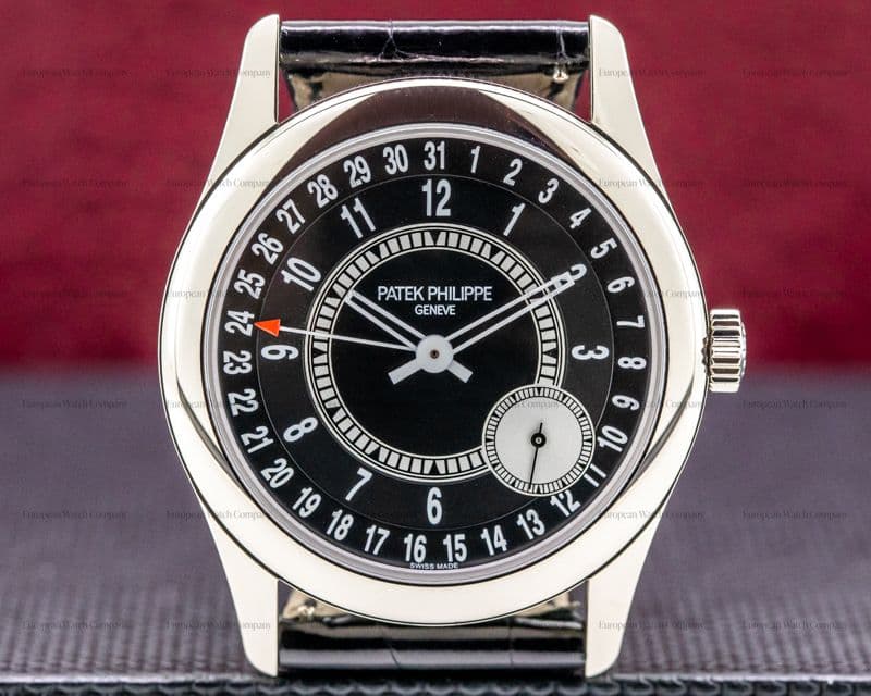 Patek Philippe Calatrava Black Dial 18K White Gold / Deployant DISCONTINUED