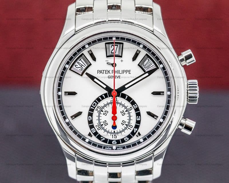 Patek Philippe Annual Calendar 5960 Chronograph SS Silver Dial FULL SET 