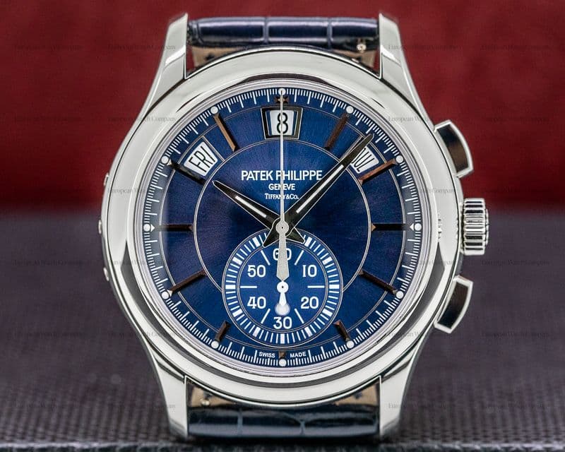 Patek Philippe 5905P Chronograph Annual Calendar Platinum / Blue Dial TIFFANY & CO