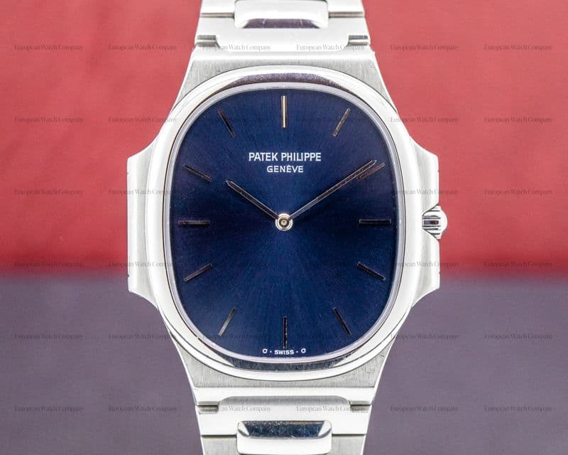 Patek Philippe Nautilus 3770 Ellipse SS Blue Dial RARE
