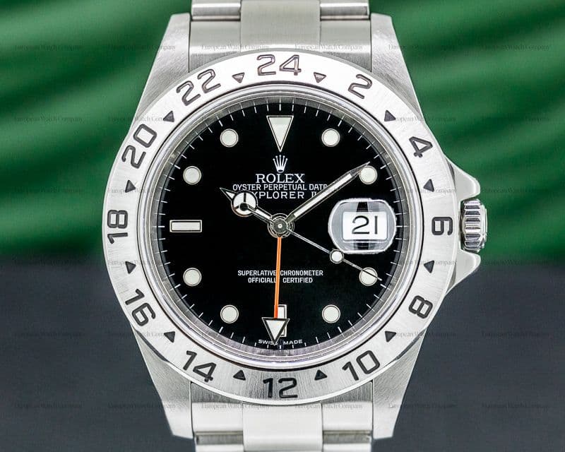 Rolex Explorer II 16570 SS Black Dial 