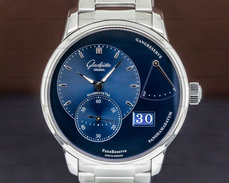 Glashütte Original PanoReserve Manual Wind Blue Dial SS 40MM