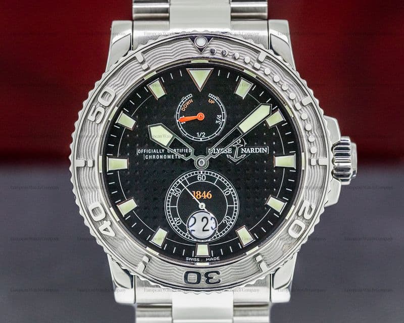 Ulysse Nardin 263-33-7 Maxi Marine 1846 Diver Silver Dial SS 