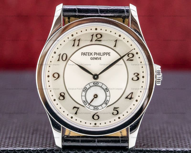 Patek Philippe Calatrava Platinum 5196P Silver Dial Arabic Numerals 