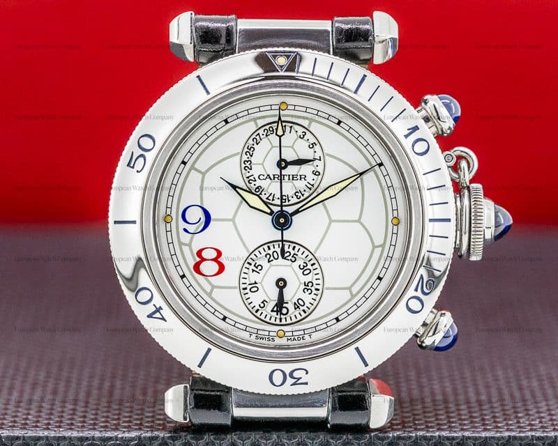 Cartier Pasha Chronograph SS Limited Edition for 1998 FIFA World Cup