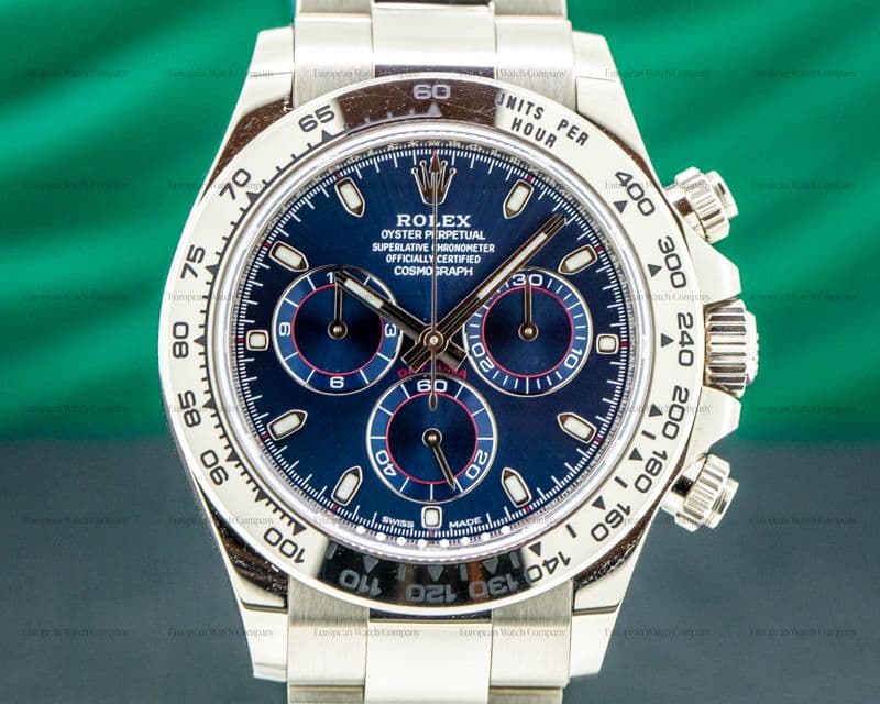 Rolex Daytona 116509 Blue Dial 18K White Gold