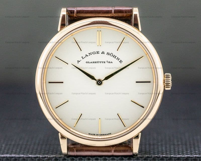 A. Lange and Sohne Saxonia Thin 37mm Manual Wind 18K Rose Gold