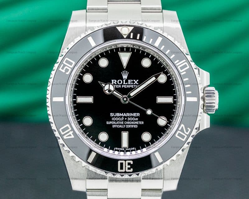 Rolex Submariner 114060 No Date Ceramic Bezel SS