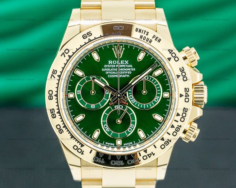 Rolex Daytona 116508 18k Yellow Gold / Green Dial UNWORN