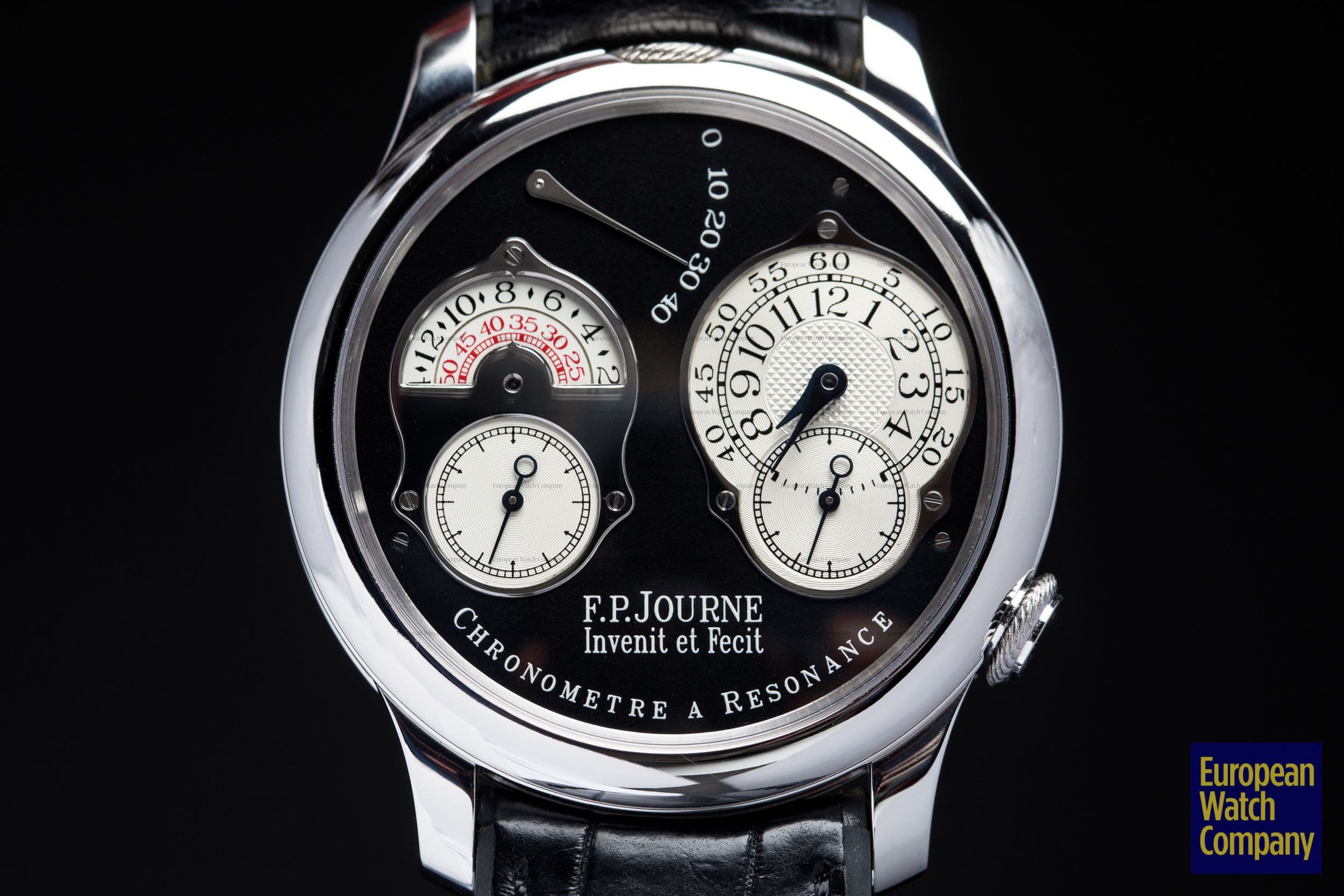 F. P. Journe Chronometre Resonance "Parking Meter" Platinum BLACK LABEL 40MM LOW SN