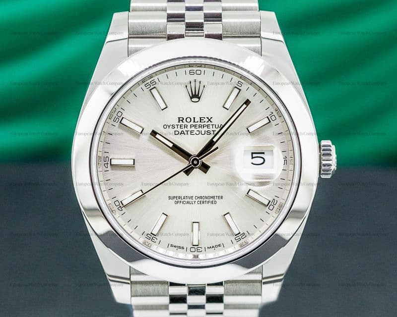 Rolex Datejust 41 Silver Stick Dial SS Jubilee 