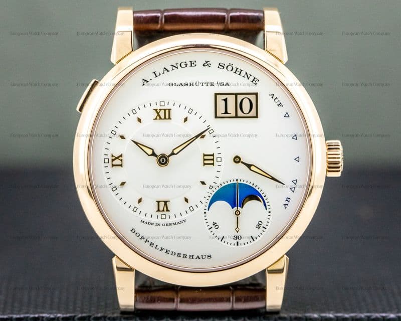 A. Lange and Sohne Lange 1 Moon 18K Rose Gold 