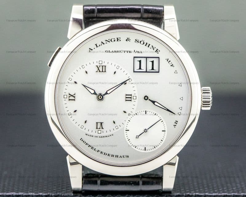 A. Lange and Sohne Lange 1 18K White Gold Silver Dial