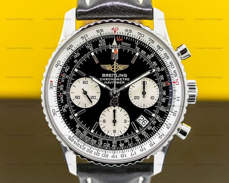 Breitling Navitimer Chronograph Black Dial SS