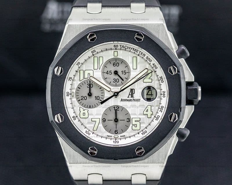 Audemars Piguet Royal Oak Offshore Chronograph Rubberclad White Dial 44.5MM