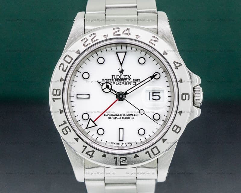 Rolex Explorer II 16570 White Dial SS
