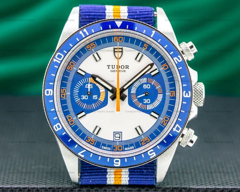 Tudor Heritage Chronograph Silver Dial w/Blue Counters