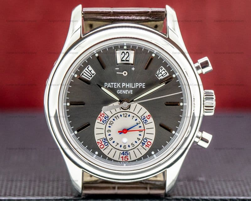 Patek Philippe Annual Calendar  Chronograph 5960P Platinum Grey Dial 
