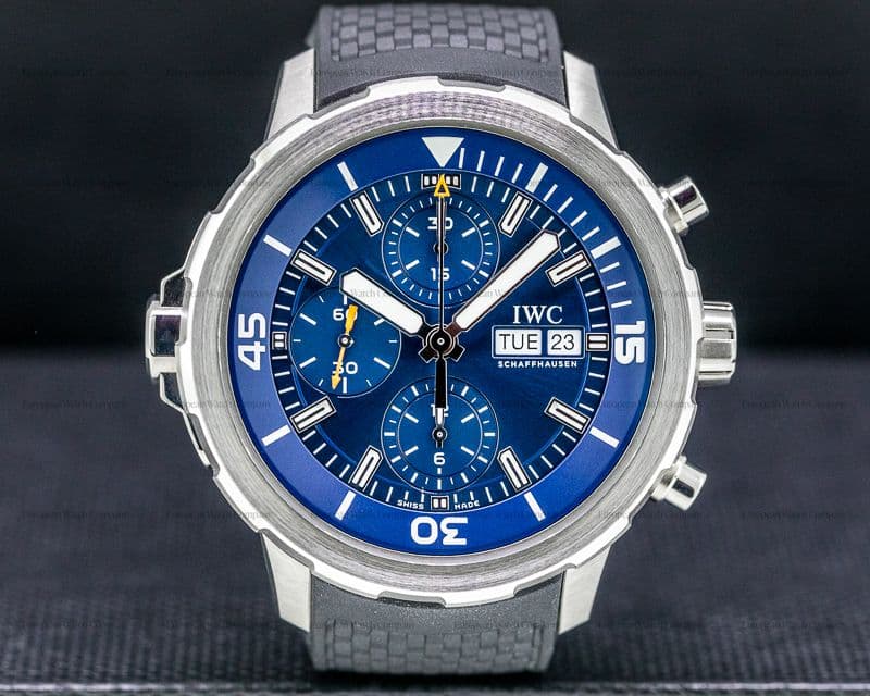 IWC Aquatimer Chronograph SS / Rubber Blue Dial 