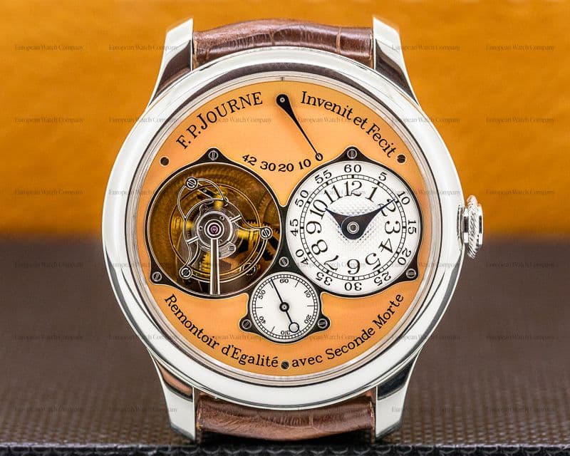 F. P. Journe Tourbillon Souverain SALMON DIAL Remontoir Platinum 40MM 