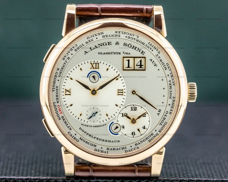 A. Lange and Sohne Lange 1 116.032 Time Zone 18K Rose Gold 