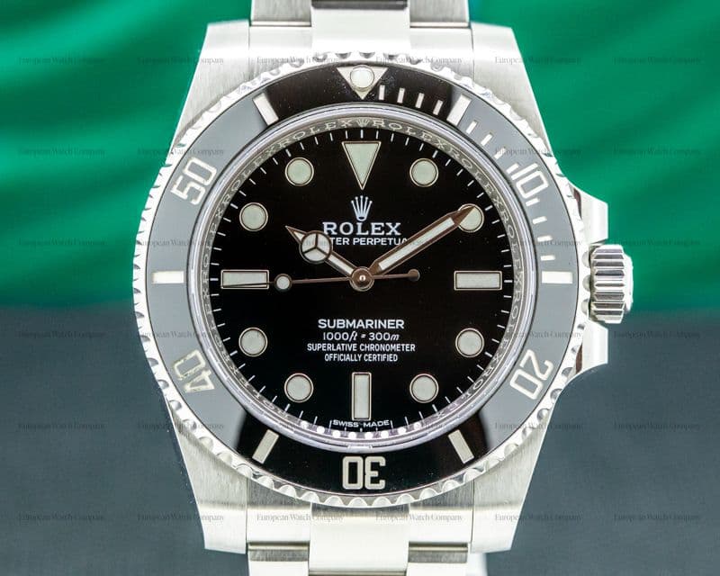 Rolex Submariner 114060 No Date Ceramic Bezel SS 2018