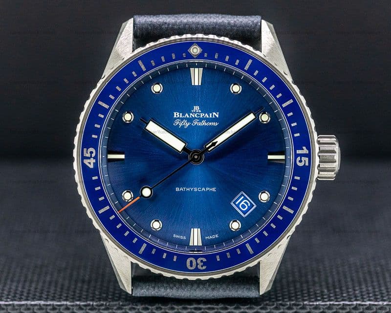 Blancpain Fifty Fathoms Bathyscaphe Ceramic Blue Dial 