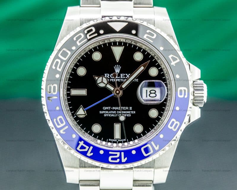 Rolex GMT Master II Ceramic Black & Blue "Batman" SS 