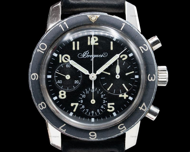 Breguet Vintage Type 20 Civilian c. 1971 Three Register Chronograph NICE