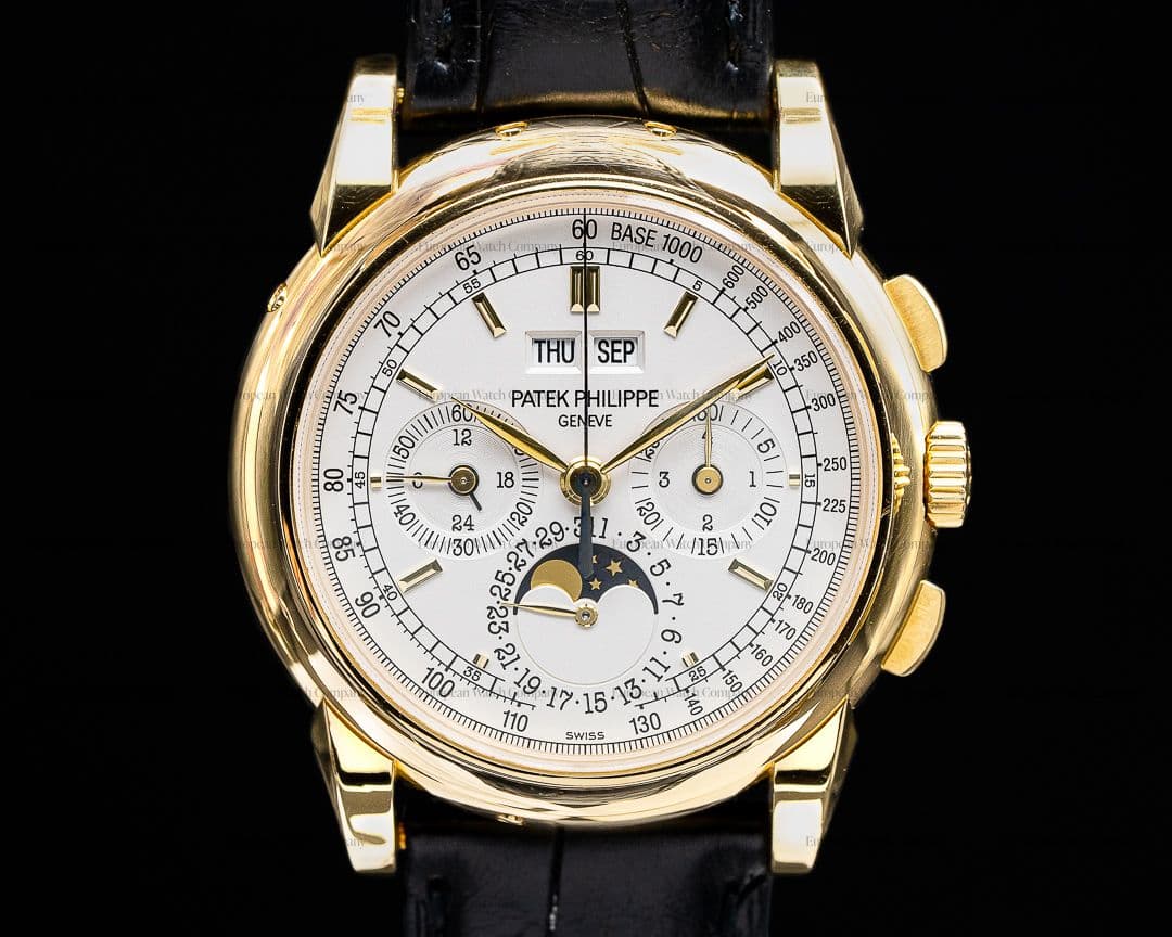 Patek Philippe Perpetual Calendar 5970J Chronograph 18K Yellow Gold RARE FULL SET