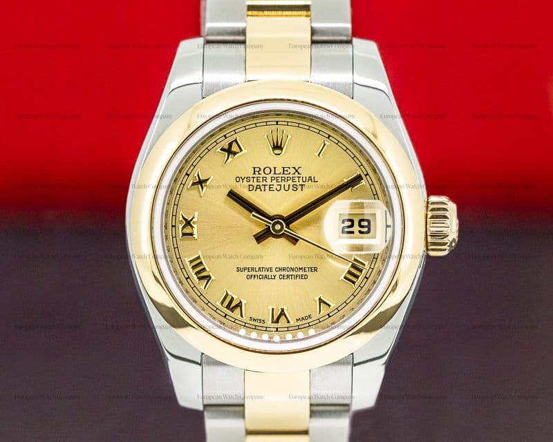 Rolex Lady Datejust 18K / SS Oyster Champagne Arabic Dial