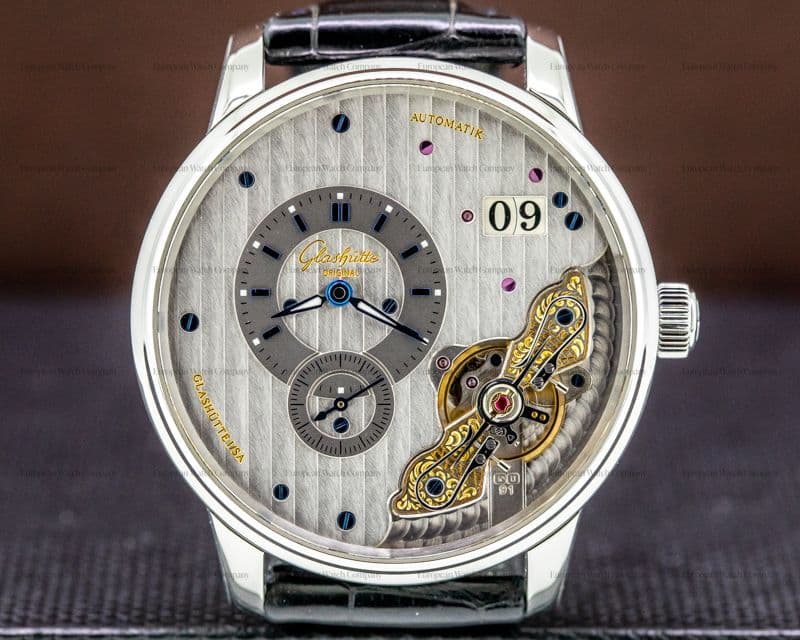 Glashutte Original PanoMaticInverse SS Silver Dial 
