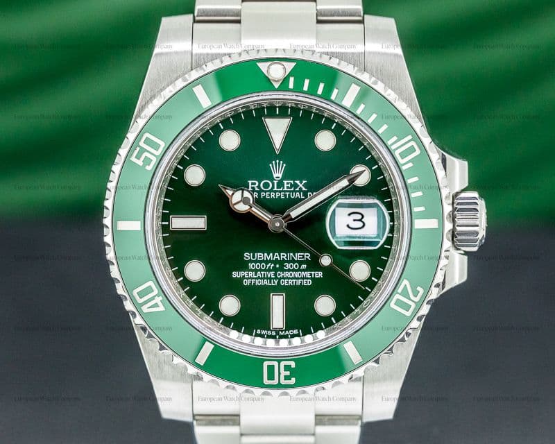 Rolex Submariner "Hulk" Green Ceramic Bezel Green Dial SS