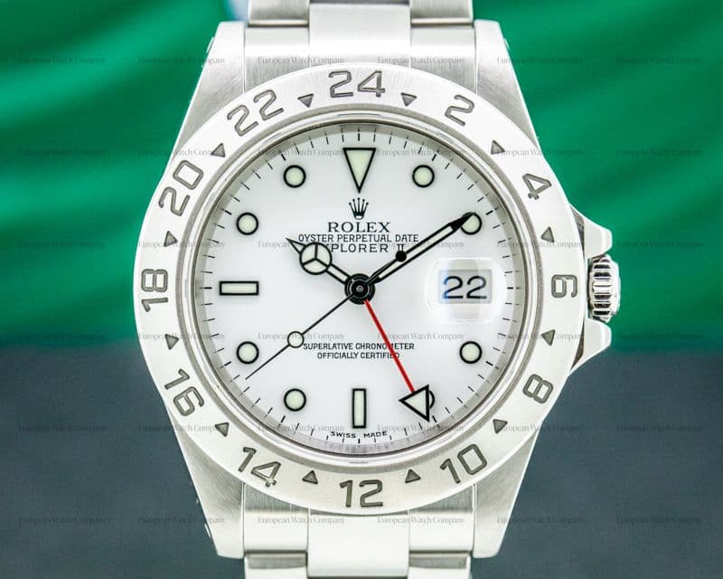 Rolex Explorer II 16570 White Dial SS