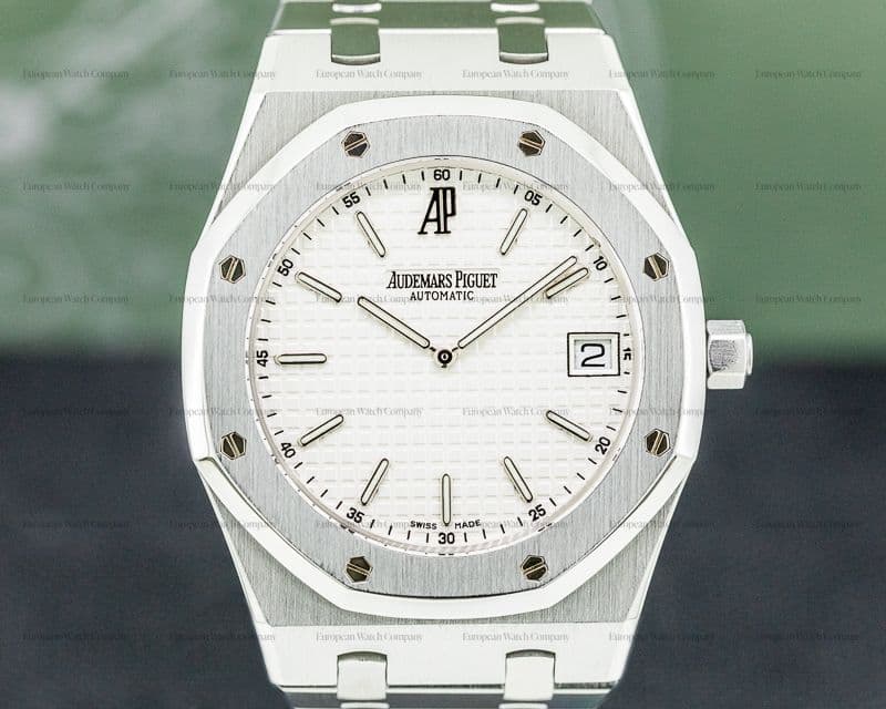 Audemars Piguet Royal Oak 15202 Jumbo White Dial VERY NICE FULL SET
