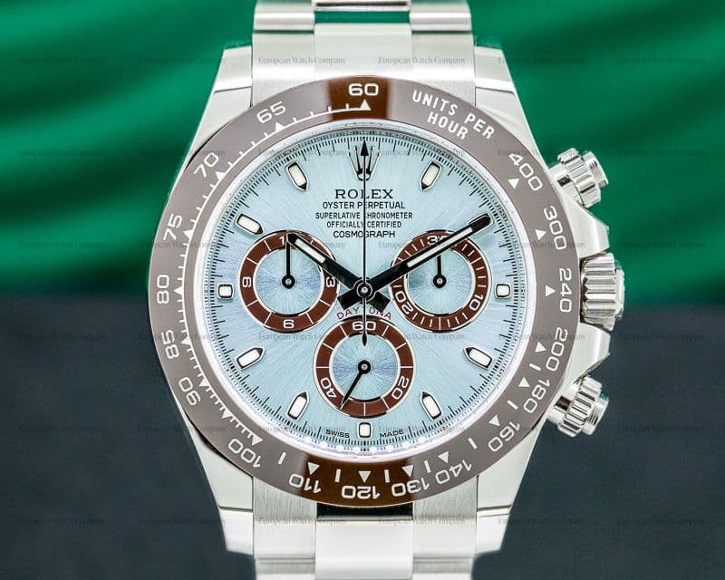 Rolex Daytona 116506 Platinum Glacier Blue / Brown Ceramic UNWORN 2020