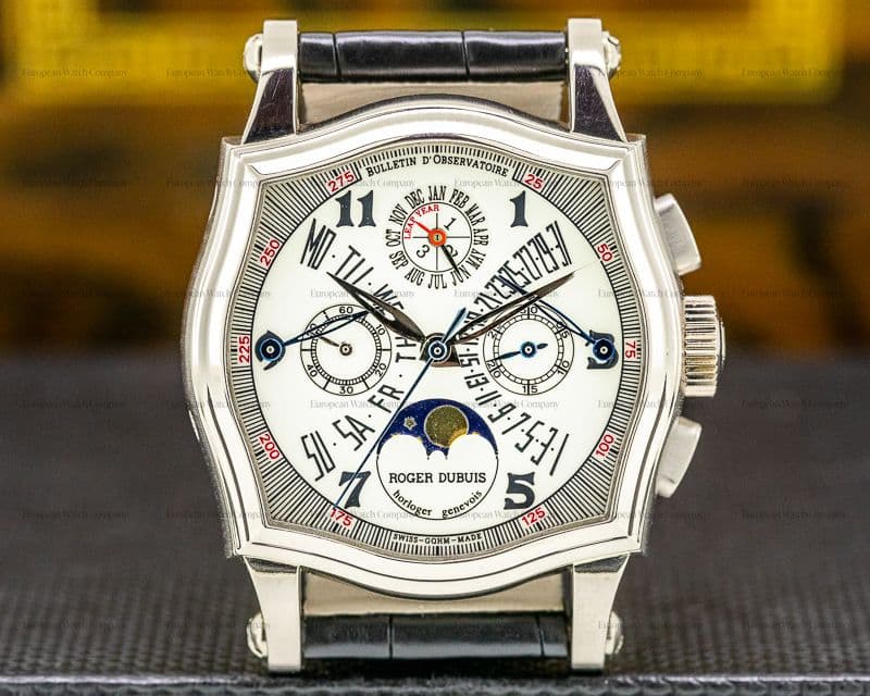 Roger Dubuis Sympathie 18K White Gold Perpetual Calendar Double Retrograde RARE