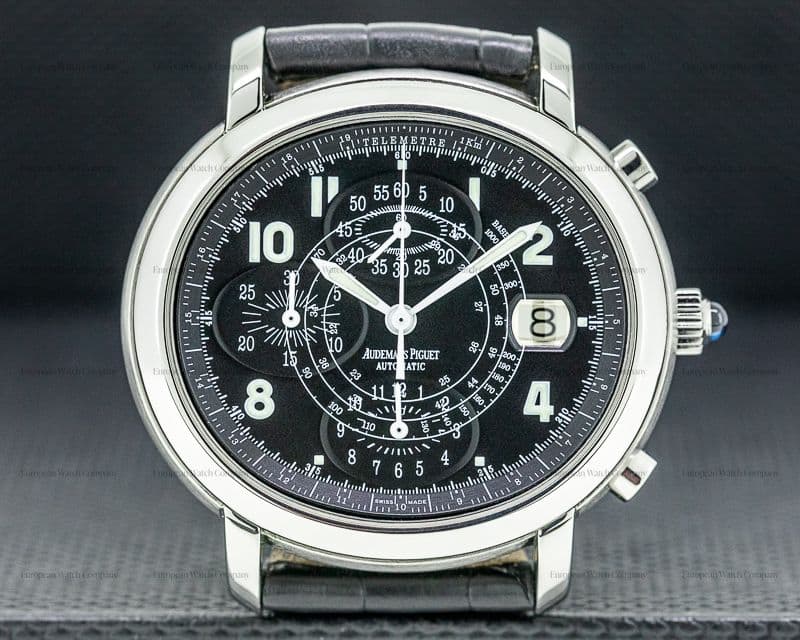 Audemars Piguet Millenary Chronograph Steel Black Luminous Dial