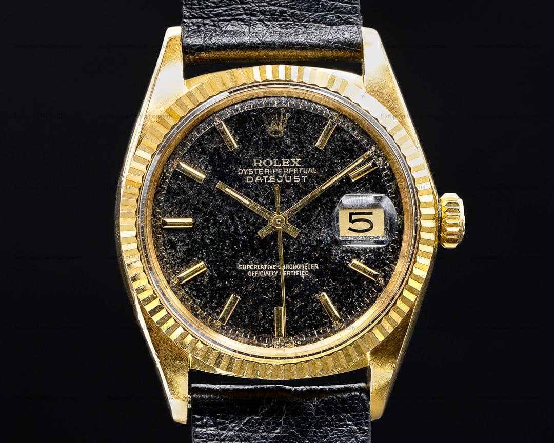 Rolex Oyster Perpetual Datejust 18k Yellow Gold PATINA 