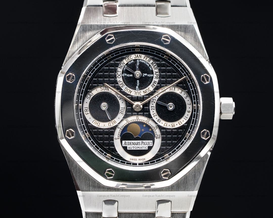 Audemars Piguet Royal Oak 25820SP Perpetual Calendar Black Dial SS / Platinum AP SERVICE