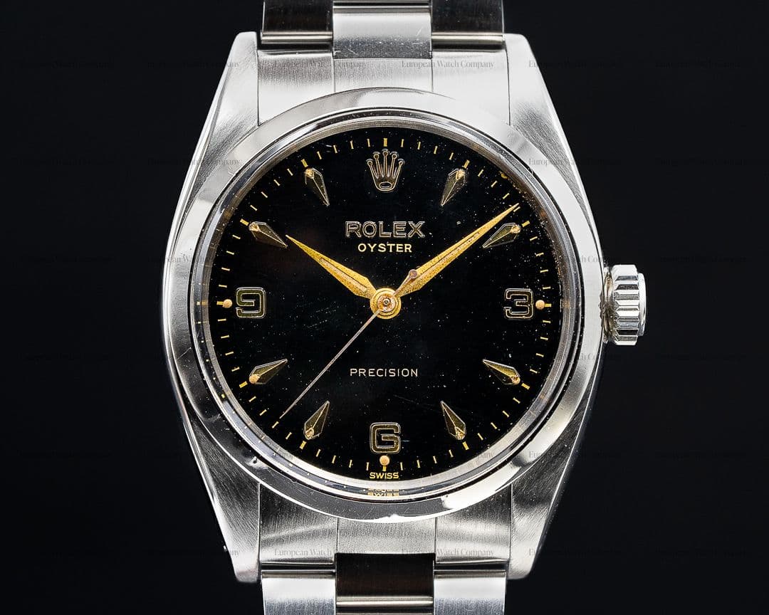 Rolex Brevet Oyster Precision Manual Wind 1950's Radium Gloss Dial NICE