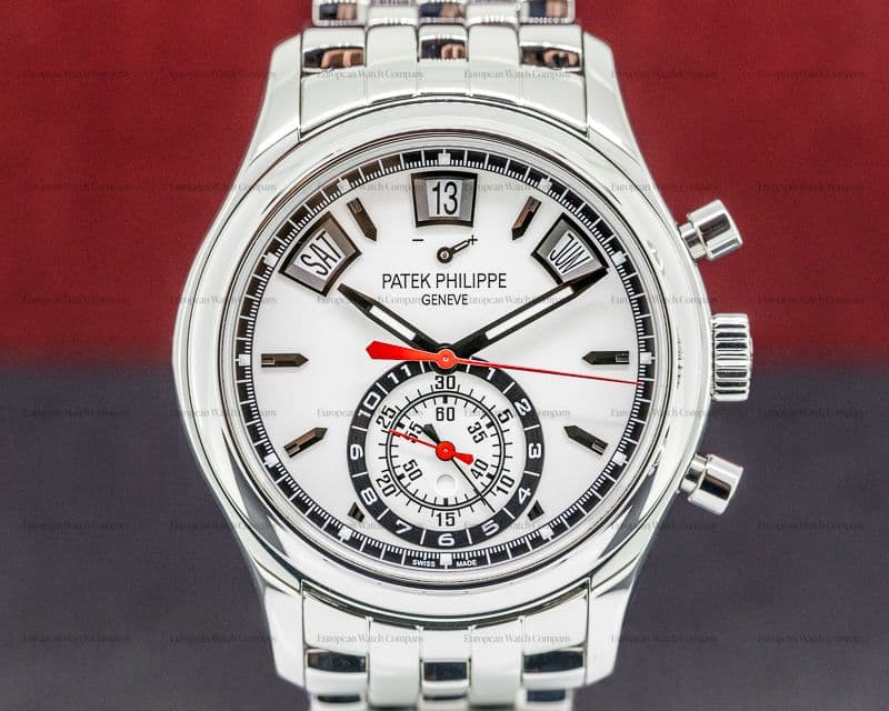 Patek Philippe Annual Calendar 5960 Chronograph SS Silver Dial FULL SET 